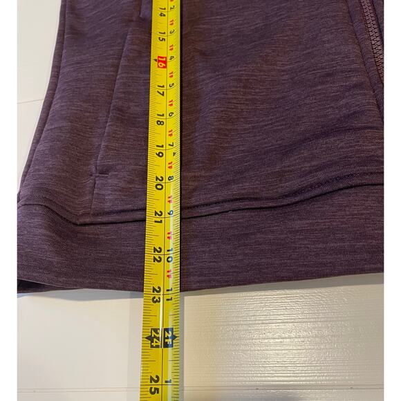 Title Nine Crash Polartec Bomber Jacket Sz L Purple Pockets Thumbholes Athletic - Picture 15 of 15